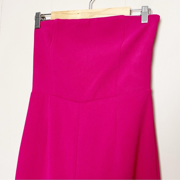 NBD Ivy Jumpsuit Medium Raspberry strapless tie back wide leg cocktail event - Picture 3 of 14